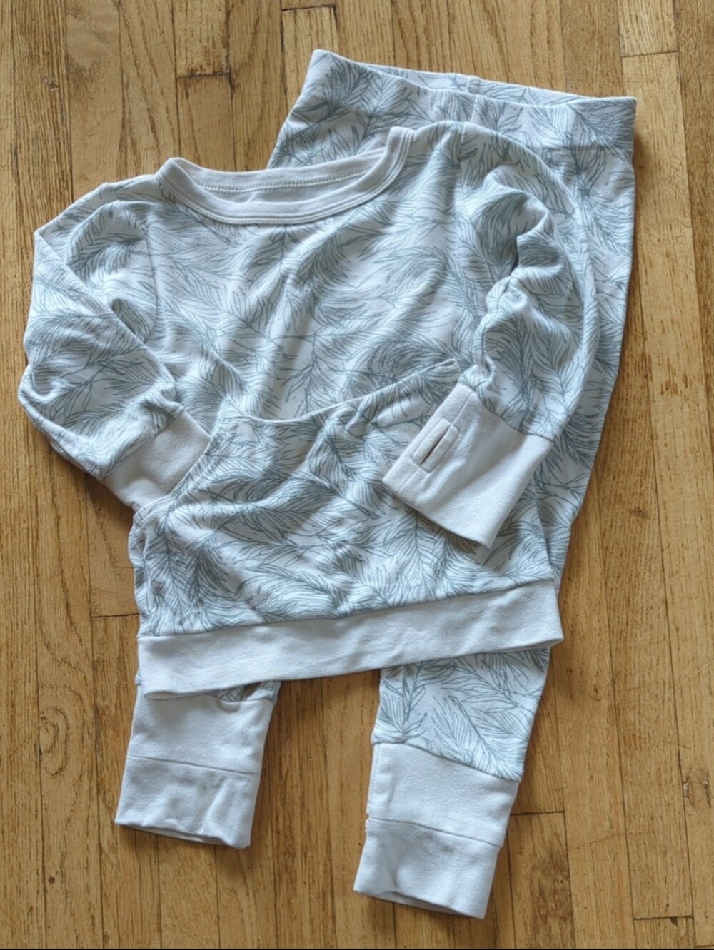 Goumi All Day Jogger Set, Matching Lounge Set, Leafy Print, 4T